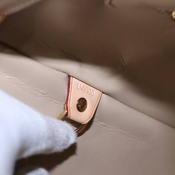 LOUIS VUITTON Monogram Vernis Houston Hand Bag Beige M91004 - Picture 12 of 16